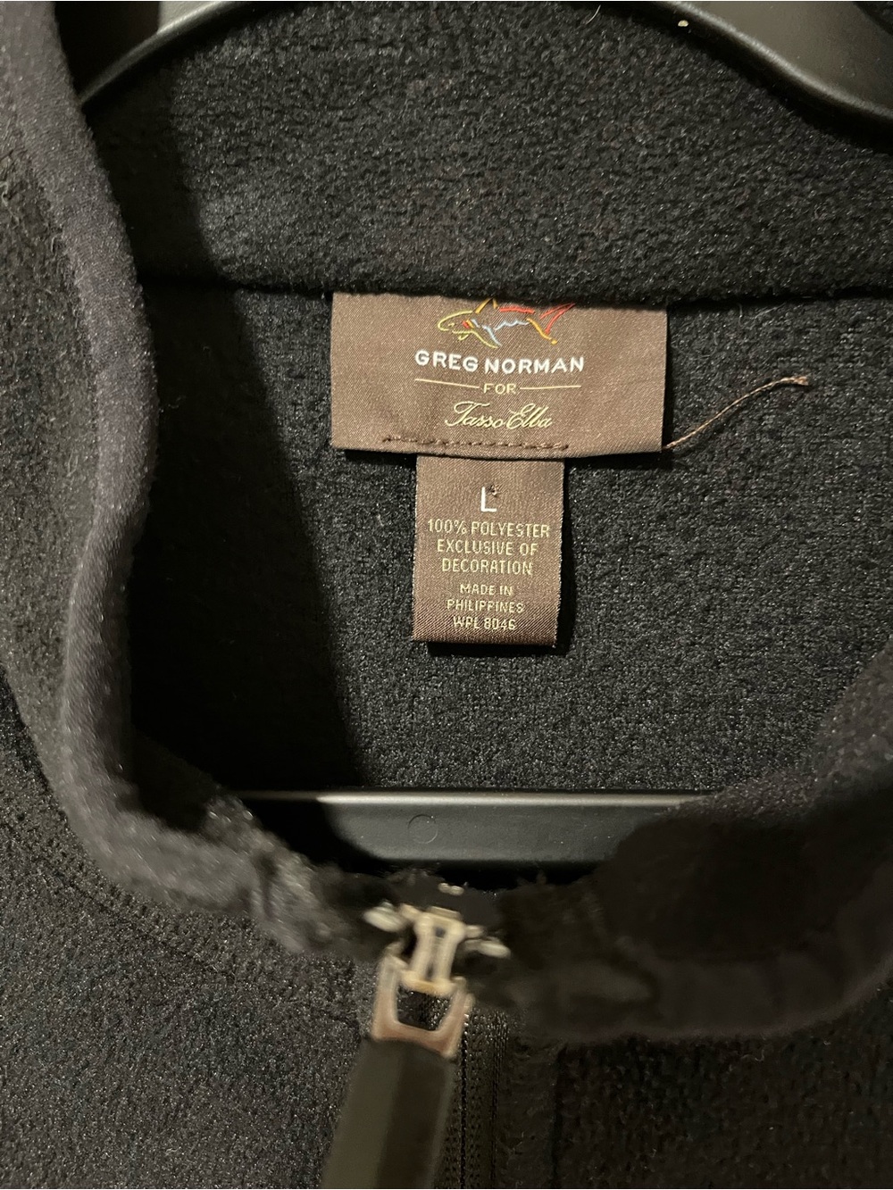 Greg Norman Collection for Tasso Elba Black Men’s Fleece Vest Black Large 🦈 - Picture 3 of 7